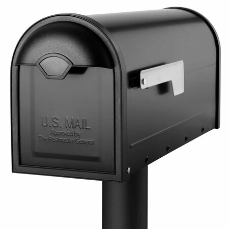 ARCHITECTURAL MAILBOXES Winston Post Mount Mailbox - Black AR23209